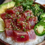 Colorful Tuna Spicy Poke Bowl