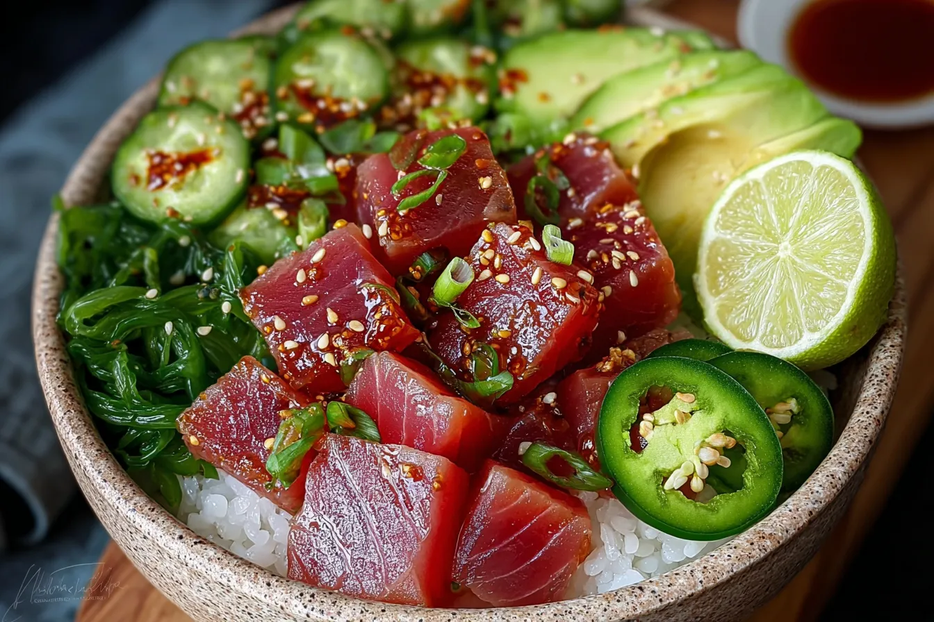 Tuna Spicy Poke Bowl: A Flavorful Delight in 8 Steps