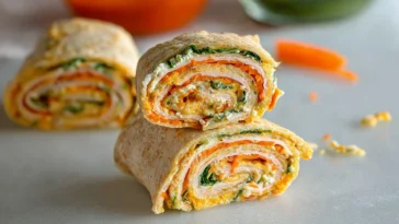 Turkey and Cheese Roll Ups on a Platter