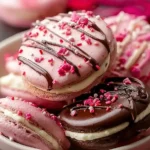 Valentine’s Chocolate Dipped Oreos on a Heart Plate