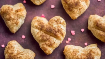 Valentine’s Day Puff Pastry Hearts Freshly Baked