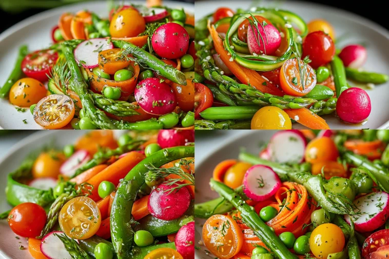 Vibrant Carrot-Cucumber Spiral Salad Platter