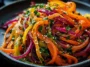 Vibrant Shaved Rainbow Carrot Sesame Salad