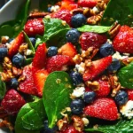 Colorful 15-Minute Strawberry Spinach Salad in a Bowl