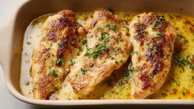 4-Ingredient Melt-in-Your-Mouth Chicken Dish on a Plate