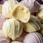 Banana Pudding Easter Truffles Display on a Spring Table