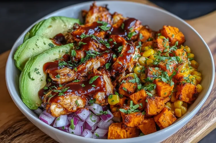 BBQ Chicken Sweet Potato Bowl Delivers 40-Minute Dinner Bliss 3 Delicious BBQ Chicken Sweet Potato Bowl Ready to Serve