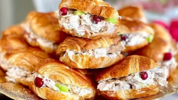Best Chicken Salad Croissant Close-up