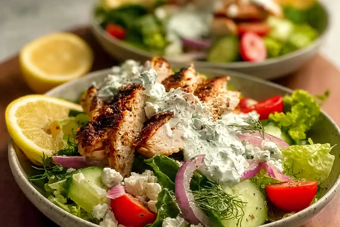 Best Greek Tzatziki Chicken Salad 