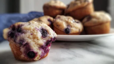 Blueberry Greek Yogurt Muffin Freshly Baked