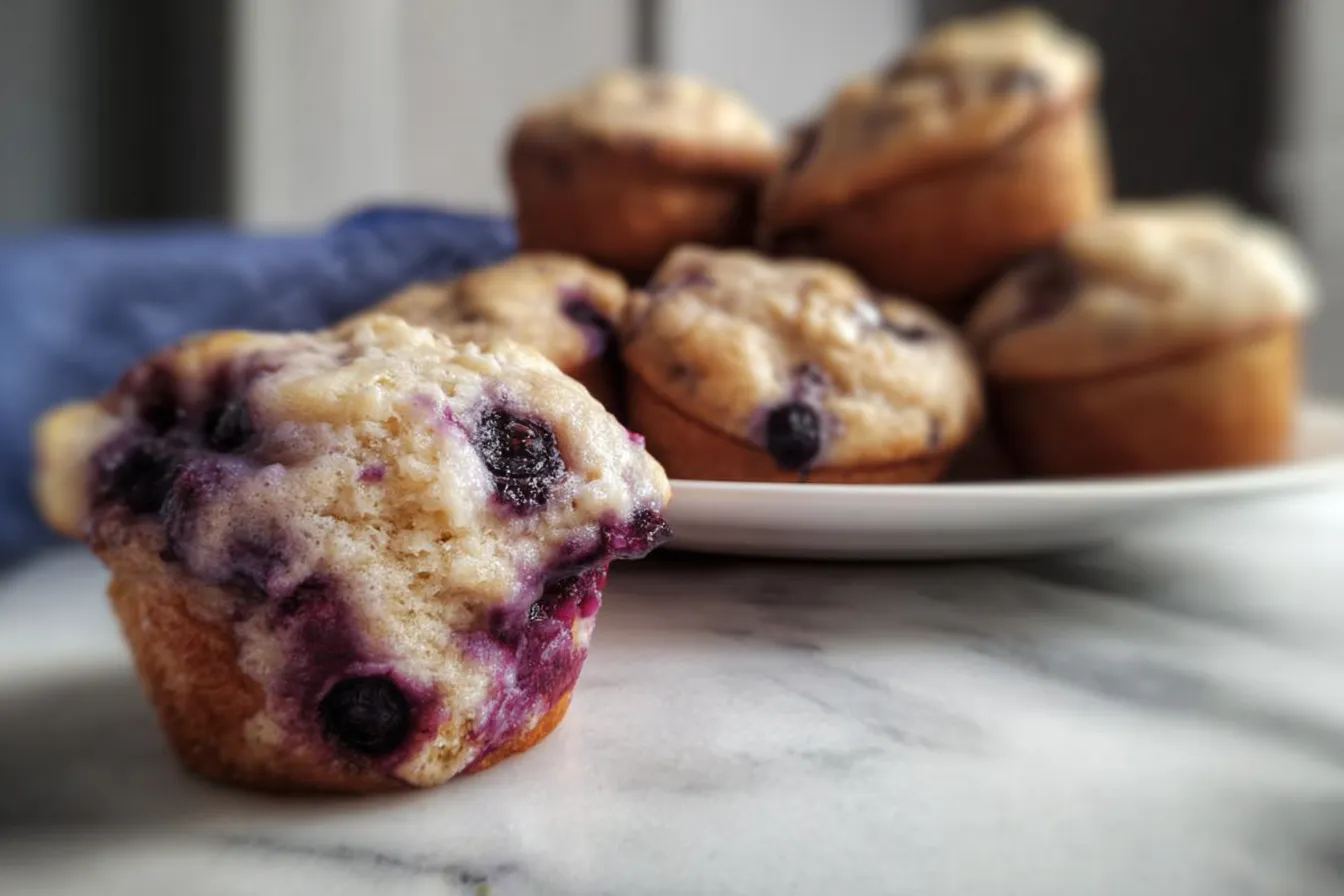 Blueberry Greek Yogurt Muffin: Healthy & Delicious Treat 3 Blueberry Greek Yogurt Muffin Freshly Baked