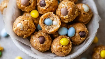 Cadbury Mini Egg Protein Balls Ready to Enjoy