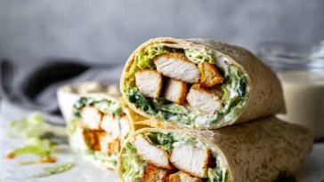 Delicious Chicken Caesar Wrap Ready to Enjoy