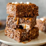 Chocolate Churro Rice Krispie Treats with Caramel Drizzle Delight 14 Chocolate Churro Rice Krispie Treats with Caramel Drizzle