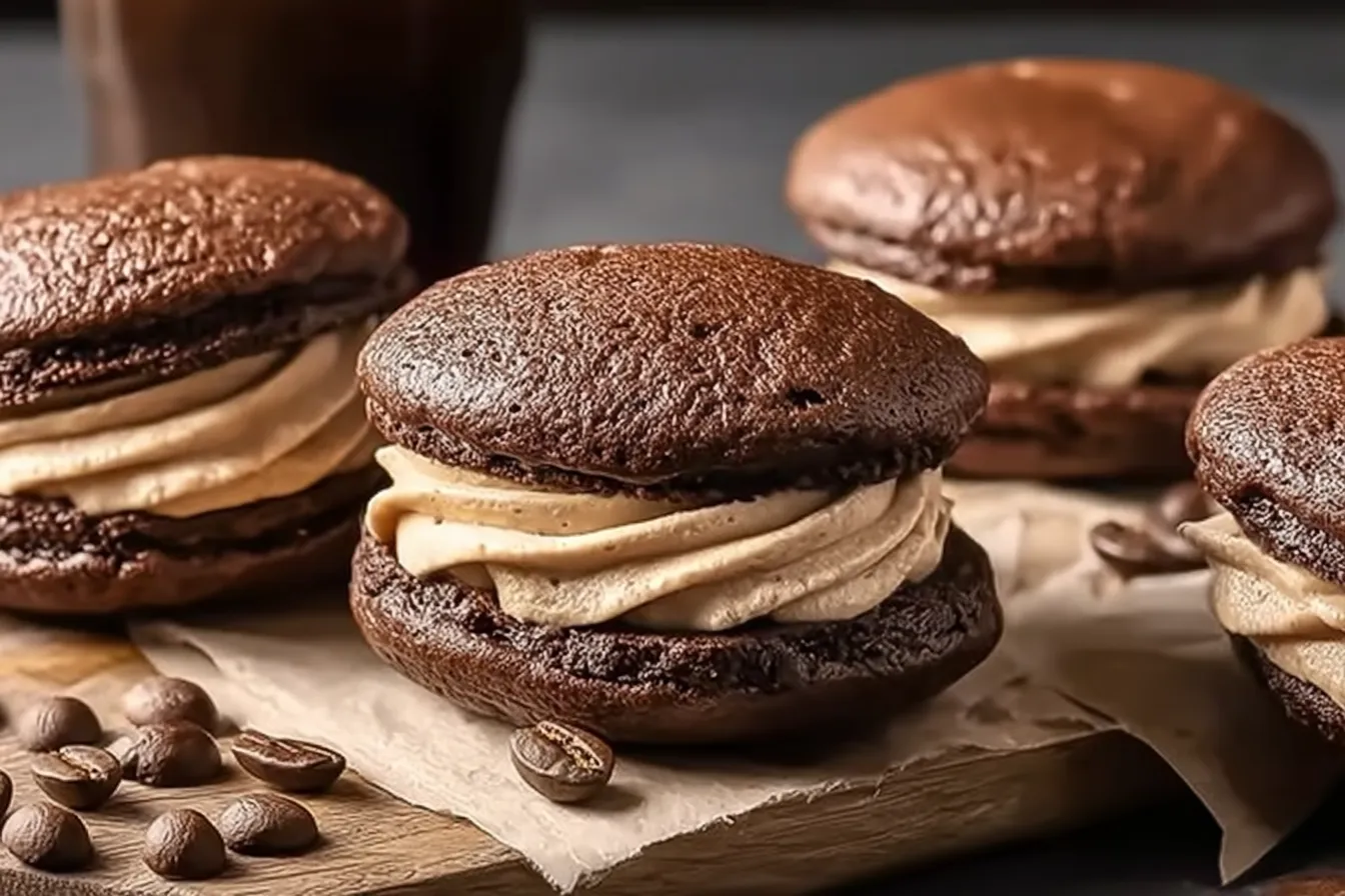 Chocolate Coffee Whoopie Pies 