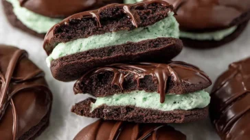Decadent Chocolate Mint Cookies Freshly Baked