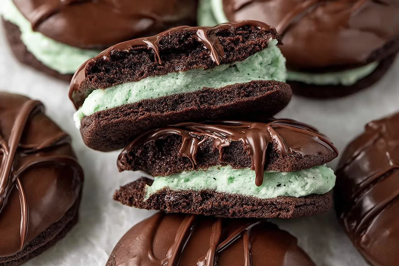 Chocolate Mint Cookies: Indulge in This Delicious Delight 3 Decadent Chocolate Mint Cookies Freshly Baked