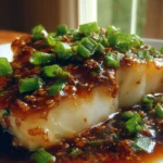 Delicious Cod Ginger Soy Glaze Served with Vegetables