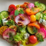 Colorful Spring Salad Loaded with Fresh Veggies