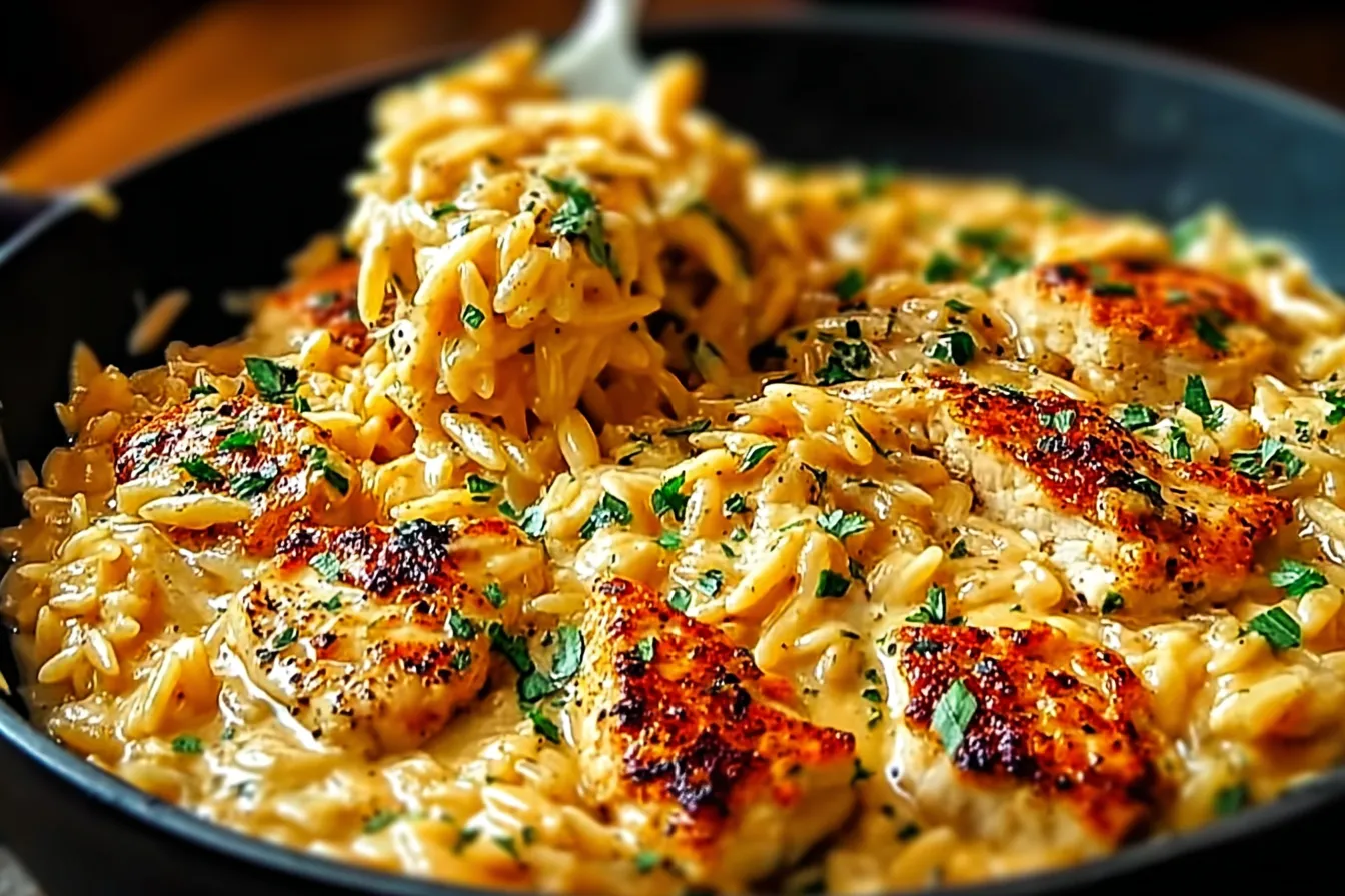 Comforting One-Pot Cajun Chicken Alfredo Orzo in Just 30 Minutes