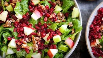 Cranberry Apple Salad Vibrant Colors