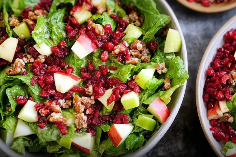 Cranberry Apple Salad Vibrant Colors