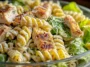 Creamy Chicken Caesar Pasta Salad Close-Up