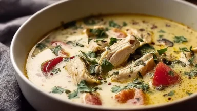 Creamy Marry Me Chicken Soup Keto in a Bowl