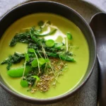 Creamy Spring Greens Soup Bowl