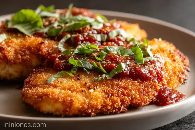 Crispy Chicken Parmesan Ready to Serve