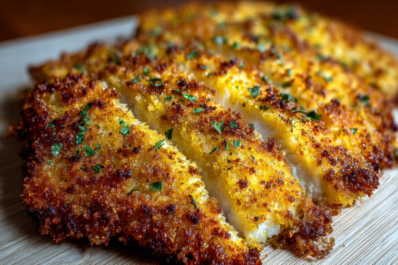 Crispy Parmesan Crusted Chicken: Easy, Juicy, and Low Carb