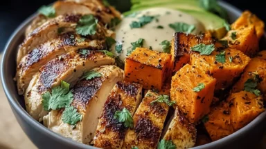 Delicious Grilled Chicken & Sweet Potato Bowl