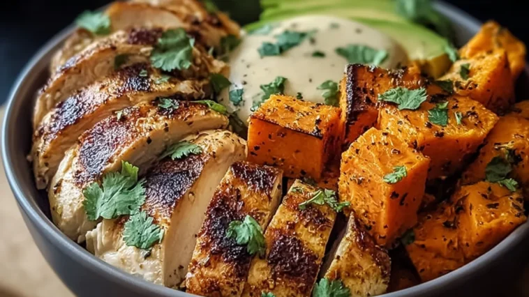 Delicious Grilled Chicken & Sweet Potato Bowl