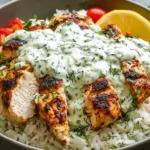 Delicious Dump-and-Bake Chicken Tzatziki with Rice