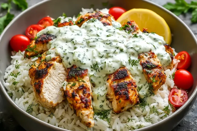 Delicious Dump-and-Bake Chicken Tzatziki with Rice