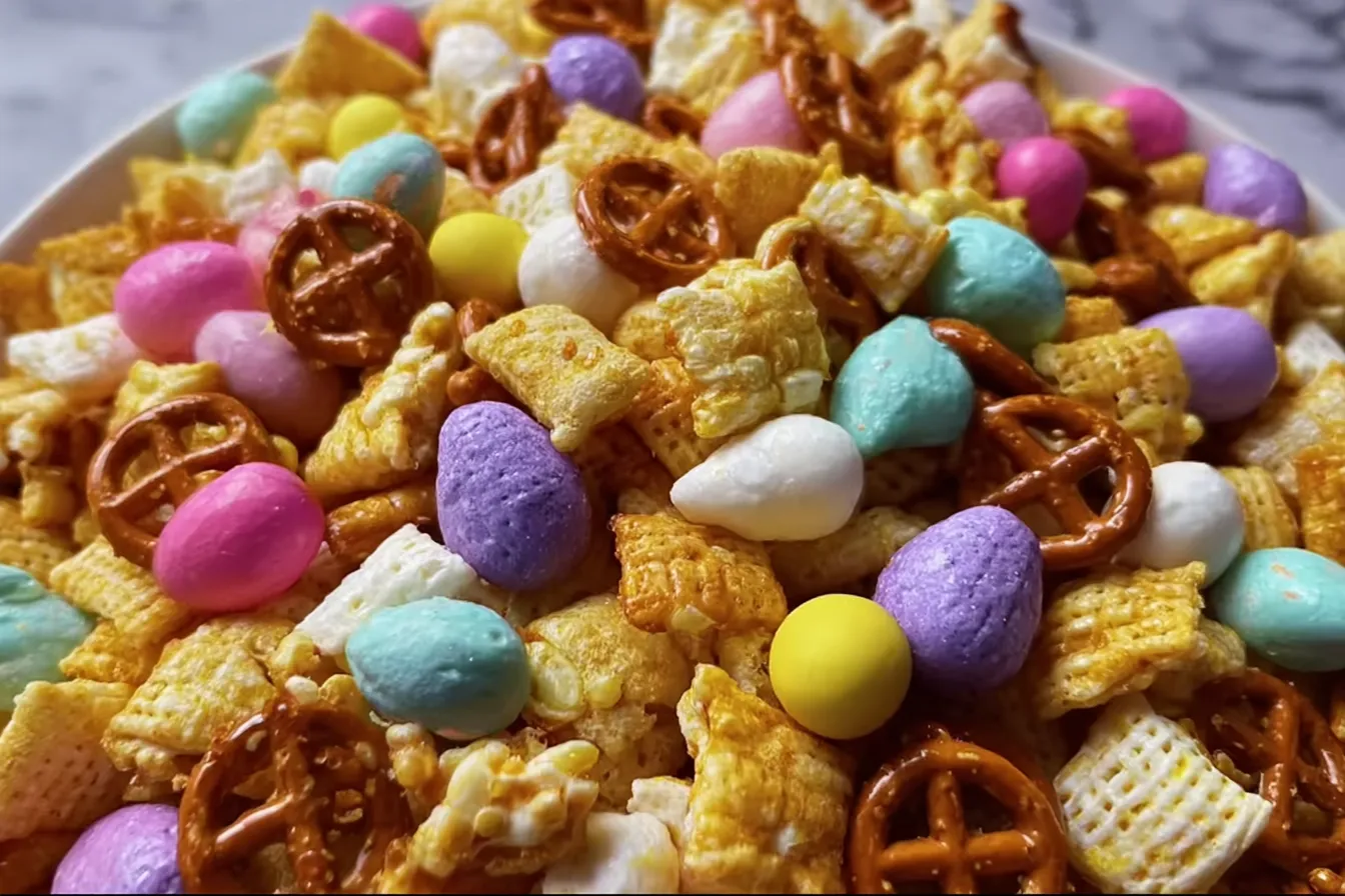 Easter Puff Corn Crunch Snack Mix 