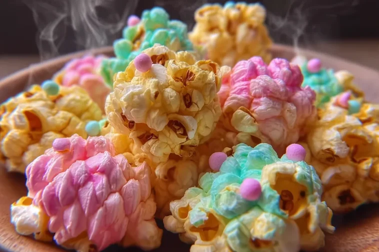 Easter Puff Corn Treats in a Colorful Bowl