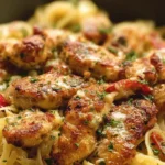 Delicious Easy Chicken Scampi on a Plate