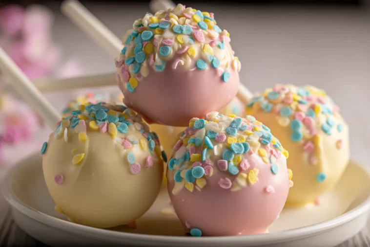Easy Easter Funfetti Cake Pops - Colorful Spring Treats