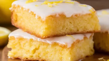 Easy Lemon Brownies Fresh Out of the Oven