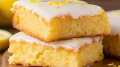 Easy Lemon Brownies Fresh Out of the Oven