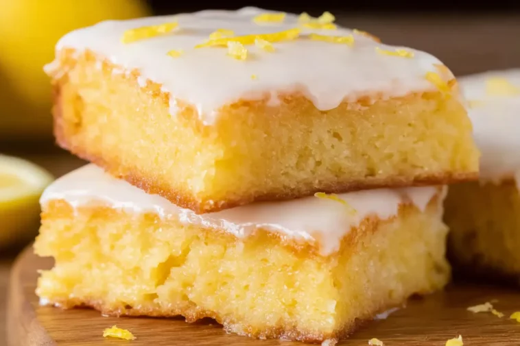 Easy Lemon Brownies Fresh Out of the Oven