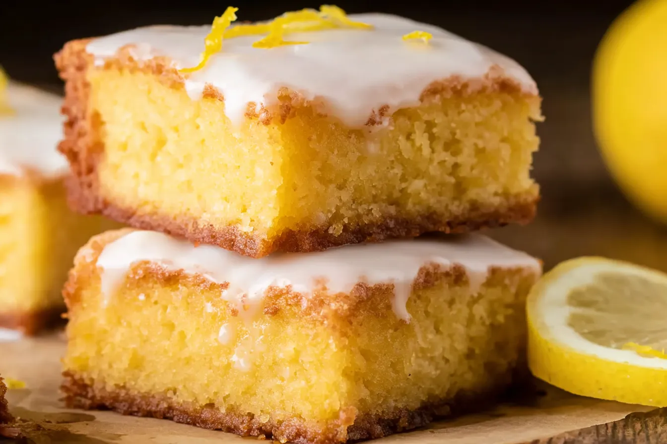 Easy Lemon Brownies Recipe 