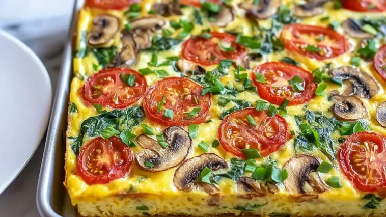 Easy Sheet Pan Frittata Fresh Out of the Oven