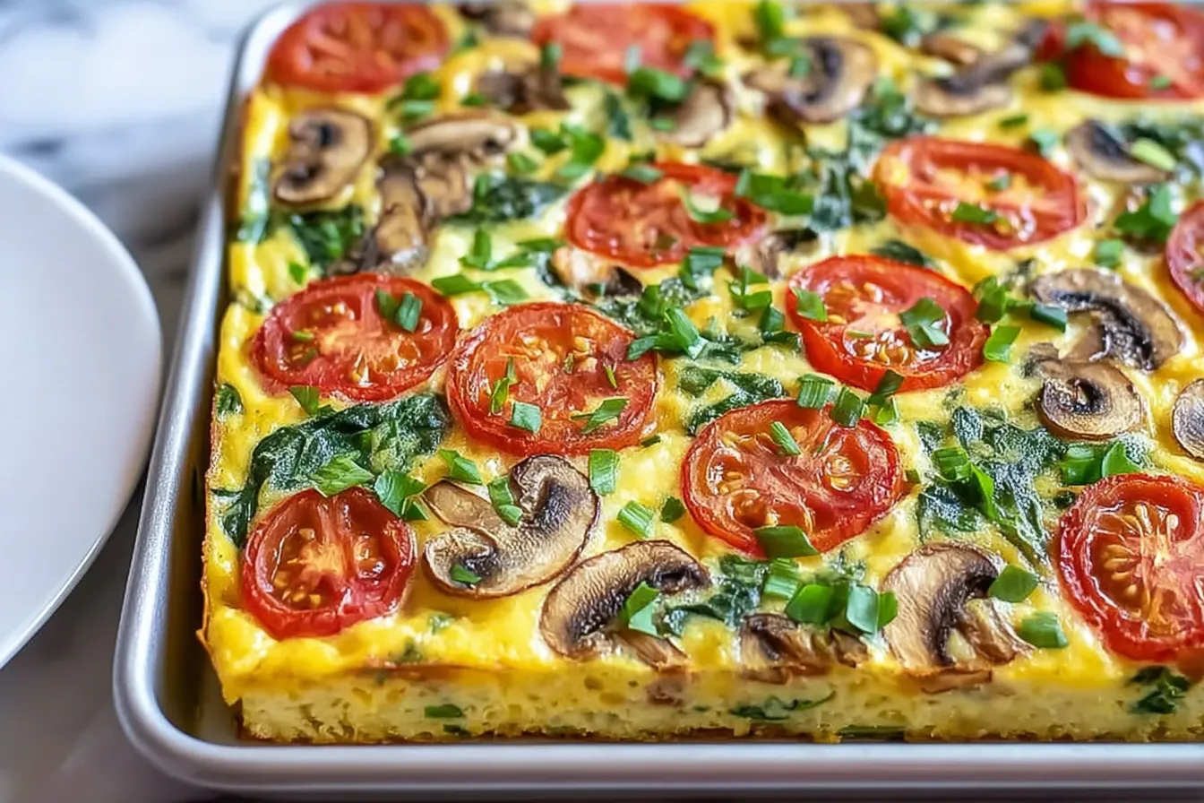 Easy Sheet Pan Frittata Recipe (35-Minutes) - A Wholesome Breakfast! 3 Easy Sheet Pan Frittata Fresh Out of the Oven