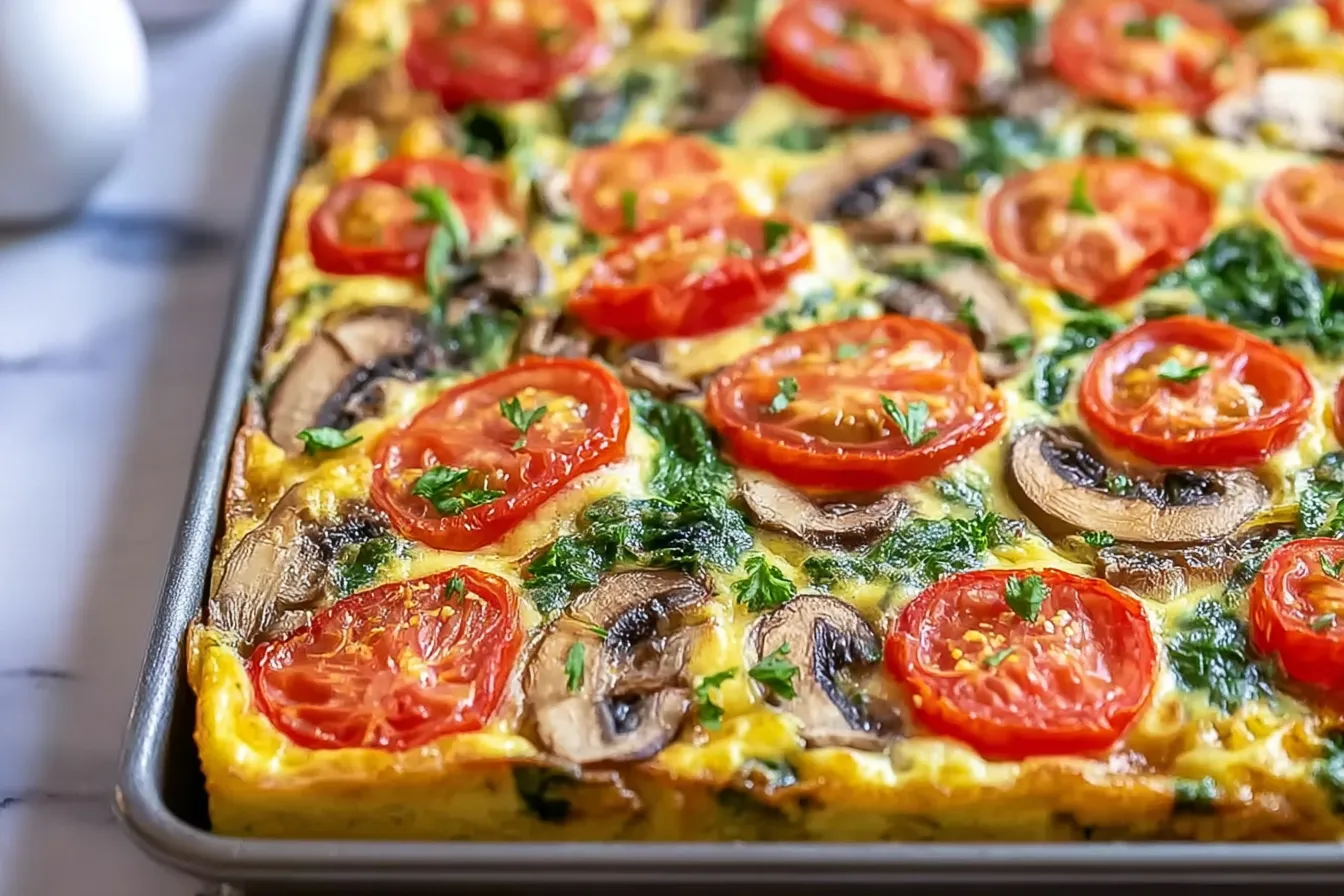 Easy Sheet Pan Frittata Recipe (35-Minutes) 