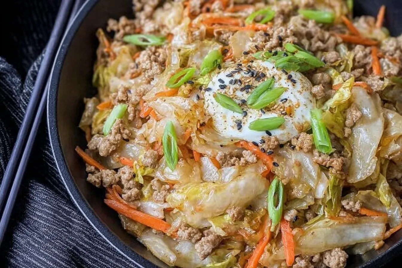 Egg Roll in a Bowl (One-Skillet, Keto) – Deliciously Easy Dinner 4 Egg Roll in a Bowl (One-Skillet, Keto)