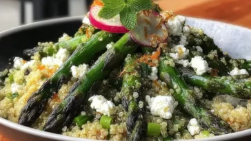 Fresh Spring Asparagus and Feta Quinoa Salad - Vibrant and Healthy