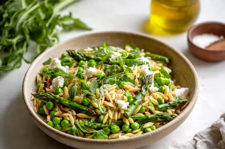 Fresh Spring Orzo Pasta Salad - Colorful Spring Dish