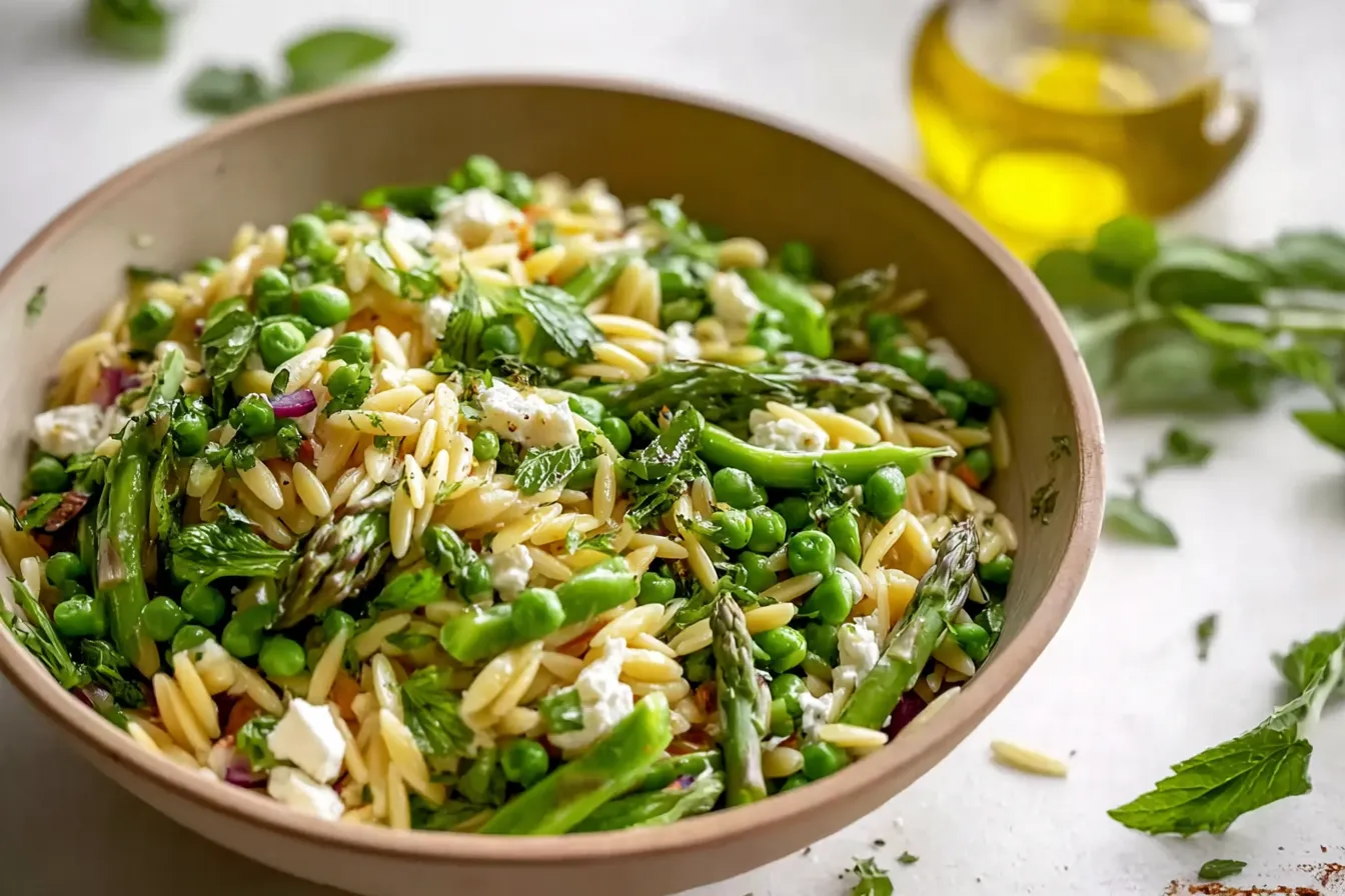 Fresh Spring Orzo Pasta Salad Recipe 